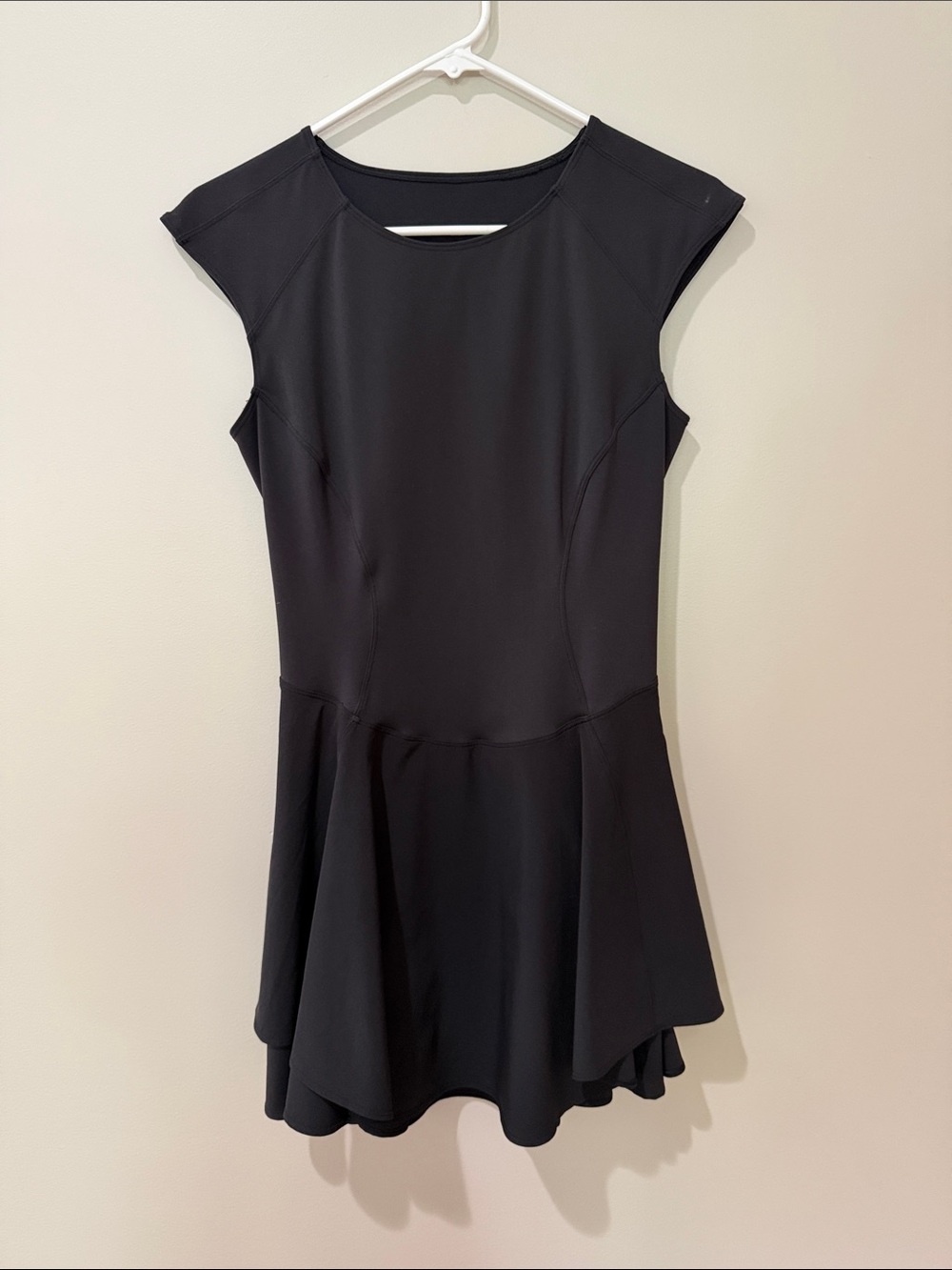 lululemon athletica Black Cap-Sleeve Fit & Flare Mini Dress